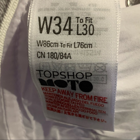 TopShop Moto Jamie Women’s White Skinny Jeans Size 34 - Picture 7 of 8